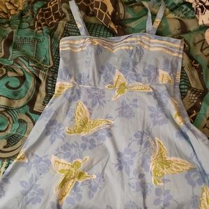 Blue floral butterfly dress
